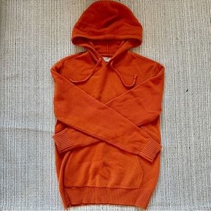 Everlane Unisex Felted Merino Hoodie Extra Small Orange Stucco Brand New